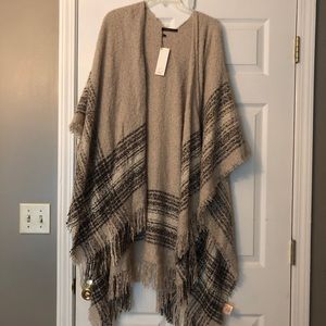 Tan & Plaid Poncho
